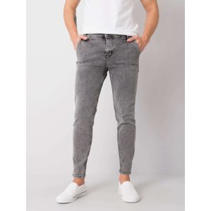 Šedé elastické džíny