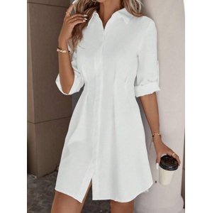 Bílé košilové šaty