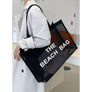 Černá plážová taška