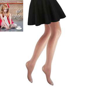 Dívčí punčochové kalhoty GIRL NYLON TIGHTS 20 DEN bianco 134-140