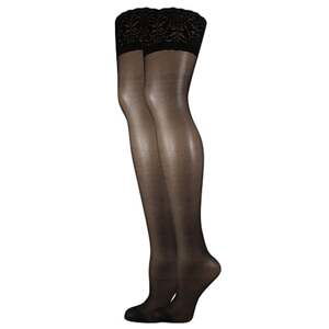 Punčochy samonosné LADY HOLD UPS 20 DEN nero M/165-175