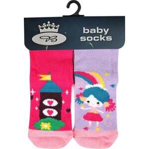Dětské ponožky DORA hrad+princezna 18-20 (12-14)