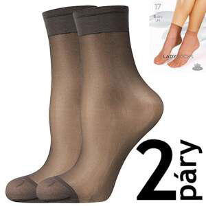 Punčochové ponožky LADY SOCKS 17 DEN / 2 páry fumo uni