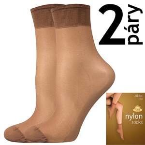 Punčochové ponožky NYLON SOCKS 20 DEN / 2 páry castoro uni