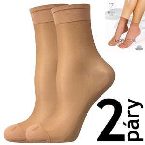Punčochové ponožky LADY SOCKS 17 DEN / 2 páry beige uni