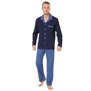 Pánské pyžamo Norbert 670 HOTBERG granát (modrá) XL
