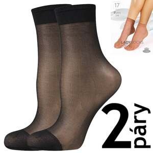 Punčochové ponožky LADY SOCKS 17 DEN / 2 páry nero uni