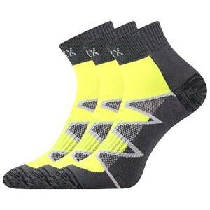 Ponožky MONSA tmavě šedá-žlutá 35-38 (23-25)