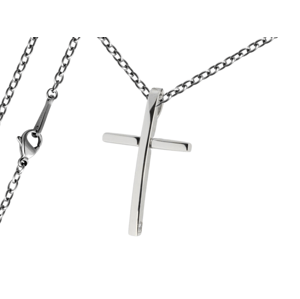 Pánský náhrdelník Křížek Typ řetízku: Řetízek chirurgická ocel 55 cm x 0,25 cm 2643/RET