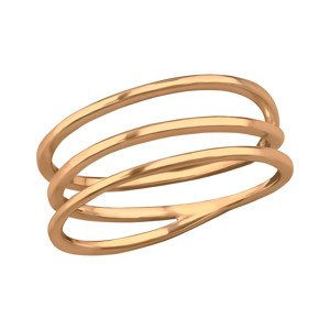 Bangles.cz Prsten Spiral rose gold stříbro 925 Velikost: 8 - 1,8 cm (EU 57 - 58) 1993/8