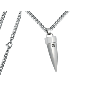 Pánský náhrdelník Tesák Typ řetízku: Řetízek chirurgická ocel 55 cm x 0,35 cm plochý 2649/RET4