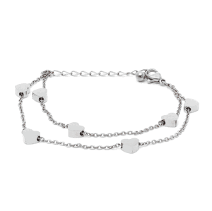 Bangles.cz Náramek chirurgická ocel Tiny Hearts silver 966