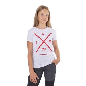 SAM 73 Dívčí triko s krátkým rukávem CAROLINE Bílá 104