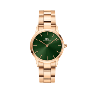 Daniel Wellington DW Hodiny Iconic Link Emerald 28mm Růžové zlato