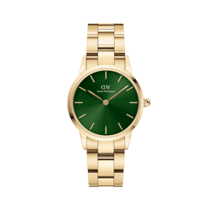 Daniel Wellington DW Hodiny Iconic Link Emerald 28mm Gold