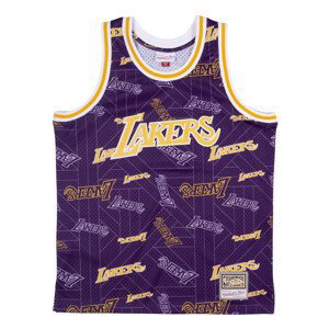Mitchell & Ness La Lakers Swingman Jersey - Pánské - Dres Mitchell & Ness - Fialové - MSPOBW19081-LALPTPR - Velikost: M