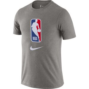 Nike Dri-FIT NBA Logo Tee - Pánské - Triko Nike - Šedé - AT0515-063 - Velikost: M