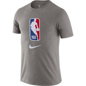 Nike Dri-FIT NBA Logo Tee - Pánské - Triko Nike - Šedé - AT0515-063 - Velikost: 2XL