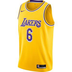 Nike LeBron James Lakers Icon Edition 2020 Swingman Jersey - Pánské - Dres Nike - Žluté - CW3669-738 - Velikost: XL