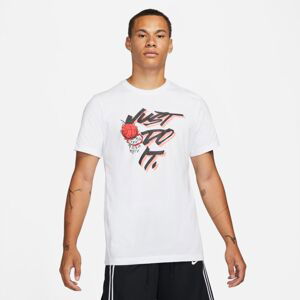 Nike "Just Do It" Basketball Tee - Pánské - Triko Nike - Bílé - DM2531-100 - Velikost: L