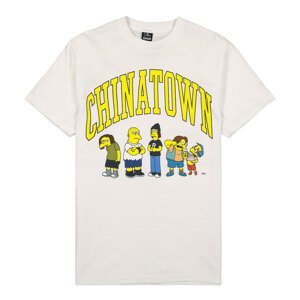 The Simpsons X Chinatown Market Ha Ha Arc T-Shirt White - Pánské - Triko MARKET - Bílé - CTM1990350/1201 - Velikost: S
