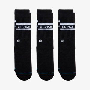 Stance Basic 3 Pack Crew Black - Unisex - Ponožky Stance - Černé - A556D20SRO-BLK - Velikost: S