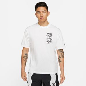 Jordan Dri-Fit Zion White Tee - Pánské - Triko Jordan - Bílé - DH0592-101 - Velikost: XL