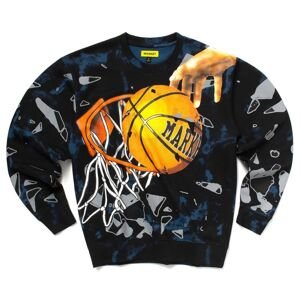 Market Shattered Backboard Tie-Dye Crewneck Black - Pánské - Mikina MARKET - Černé - 398000029/190134 - Velikost: M