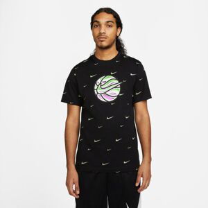 Nike Swoosh Ball Basketball Tee - Pánské - Triko Nike - Černé - DO2250-010 - Velikost: M