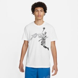 Jordan Air Dri-FIT Tee White - Pánské - Triko Jordan - Bílé - DH8924-100 - Velikost: XL