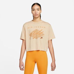 Jordan Essentials Wmns Boxy Tee - Dámské - Triko Jordan - Hnědé - DM5182-268 - Velikost: M