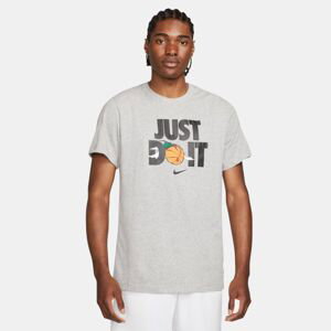 Nike "Just Do It" Basketball Tee Grey - Pánské - Triko Nike - Šedé - DV1212-063 - Velikost: S
