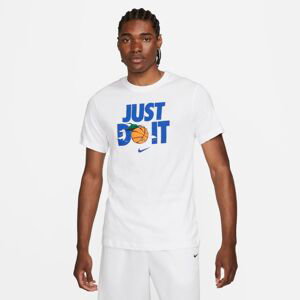 Nike "Just Do It" Basketball Tee White - Pánské - Triko Nike - Bílé - DV1212-100 - Velikost: L