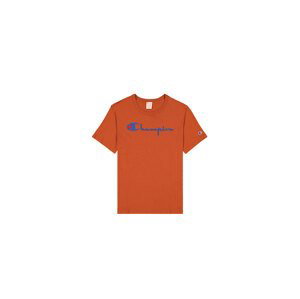 Champion Script Logo Crew Neck T-Shirt - Pánské - Triko Champion - Oranžové - 210972-MS053 - Velikost: L