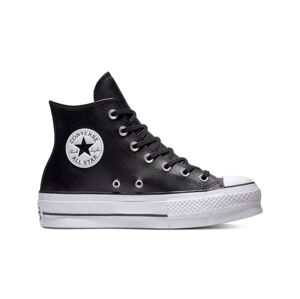 Converse Chuck Taylor All Star Platform Leather High-Top - Dámské - Tenisky Converse - Černé - 561675C - Velikost: 40