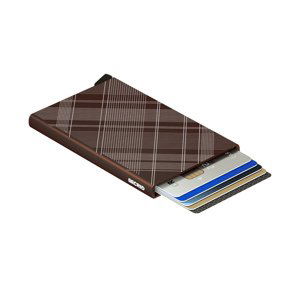 Secrid Cardprotector Laser tartan Brown - Unisex - Doplněk Secrid - Hnědé - CLa-Tartan-brown - Velikost: UNI