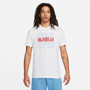 Nike LeBron Basketball Tee - Pánské - Triko Nike - Bílé - DQ1883-100 - Velikost: L