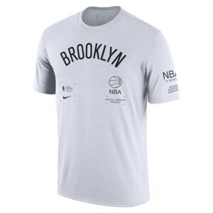Nike Brooklyn Nets Courtside Tee - Pánské - Triko Nike - Bílé - DH6740-100 - Velikost: S