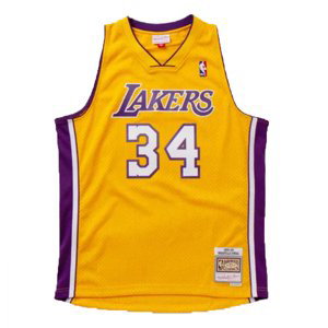 Mitchell & Ness Los Angeles Lakers Shaquille O'neal Swingman Jersey - Pánské - Dres Mitchell & Ness - Žluté - SMJYGS18179-LALLTGD99SON - Velikost: S
