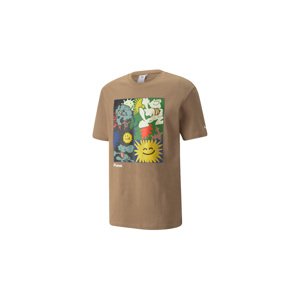 Puma Adventure Planet Graphic Men's Tee - Pánské - Triko Puma - Hnědé - 533485_63 - Velikost: L