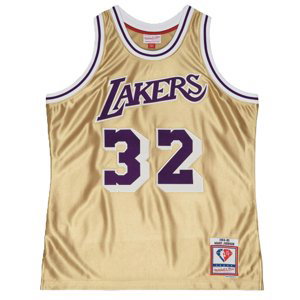 Mitchell & Ness Los Angeles Lakers Magic Johnson 75th Gold Swingman Jersey - Pánské - Dres Mitchell & Ness - Vícebarevné - SMJY4398-LAL84EJHGOLD - Vel