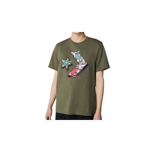Converse Star Chevron Lizard Graphic T-Shirt - Pánské - Triko Converse - Zelené - 10023784-A02 - Velikost: L