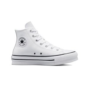 Converse Chuck Taylor All Star Eva Lift Platform Leather High Top - Dámské - Tenisky Converse - Bílé - A02486C - Velikost: 38.5