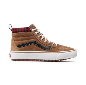 Vans SK8-HI MTE-1 Plaid Brown - Pánské - Tenisky Vans - Hnědé - VN0A5HZYY49 - Velikost: 38.5