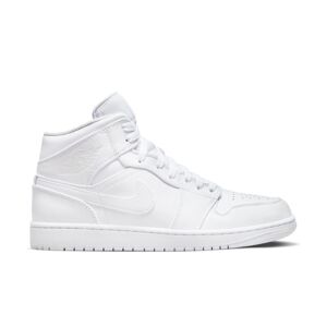 Air Jordan 1 Mid "Triple White" - Pánské - Tenisky Jordan - Bílé - 554724-136 - Velikost: 42.5