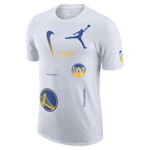 Jordan Max90 NBA Golden State Warriors Courtside Statement Edition Tee - Pánské - Triko Jordan - Bílé - DV5720-100 - Velikost: 2XL