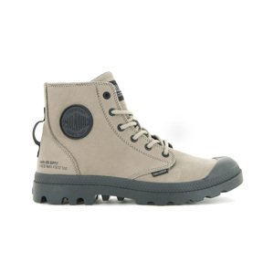 Palladium Pampa Hi Supply Leather - Pánské - Tenisky Palladium - Hnědé - 77963-297-M - Velikost: 44.5