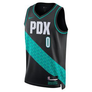 Nike Dri-FIT NBA Damian Lillard Portland Trail Blazers City Edition 2022 Swingman Jersey - Pánské - Dres Nike - Černé - DO9608-010 - Velikost: XL