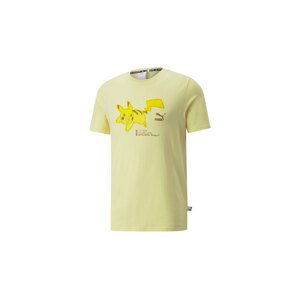 Puma x Pokemon Tee - Pánské - Triko Puma - Žluté - 536547-69 - Velikost: M