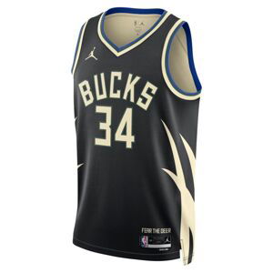 Jordan Dri-FIT NBA Milwaukee Bucks Statement Edition 2022 Swingman Jersey - Pánské - Dres Jordan - Černé - DO9533-010 - Velikost: L